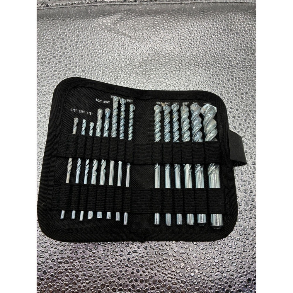 Vermont American 14 Piece Masonry Drill Bit Set with Black Nylon Folding Pouch